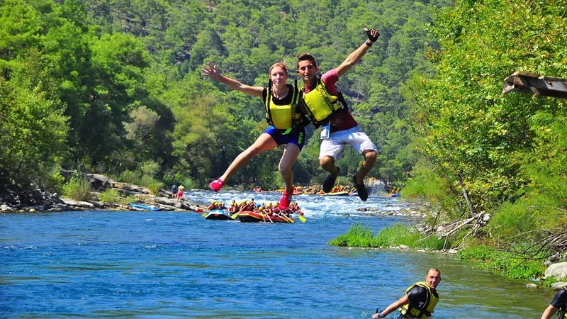 rafting with kids in okurcalar