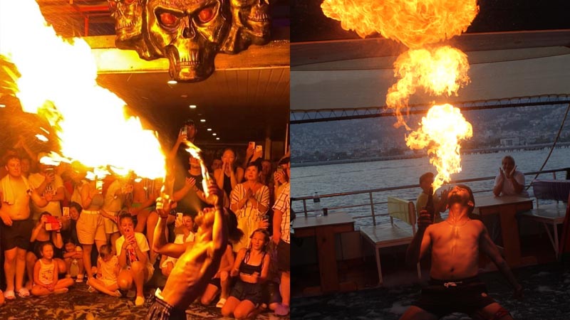 fire show night safari okurcalar
