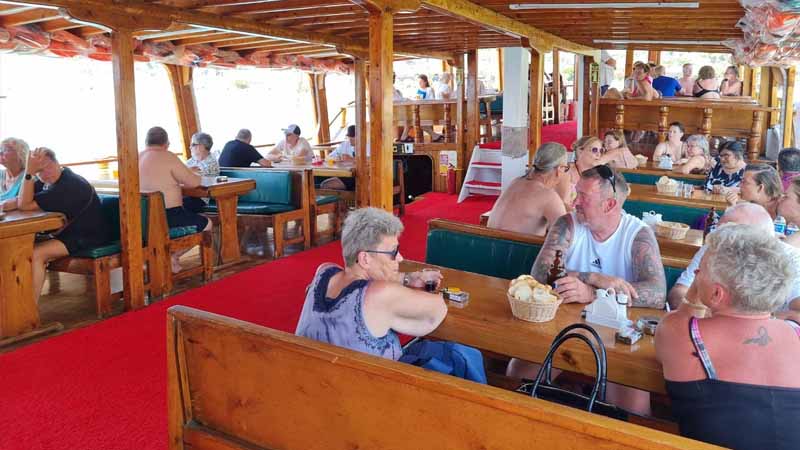 quiet boat trip in okurcalar