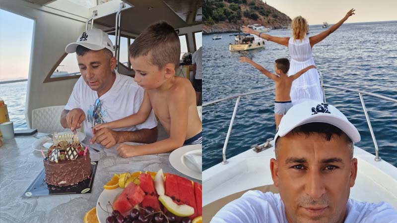 birthday celebrate on yacht okurcalar