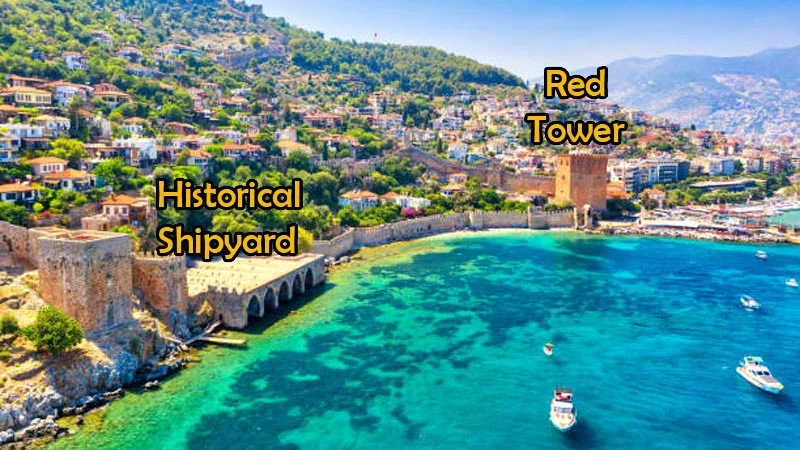 red-tower with private yacht okurcalar