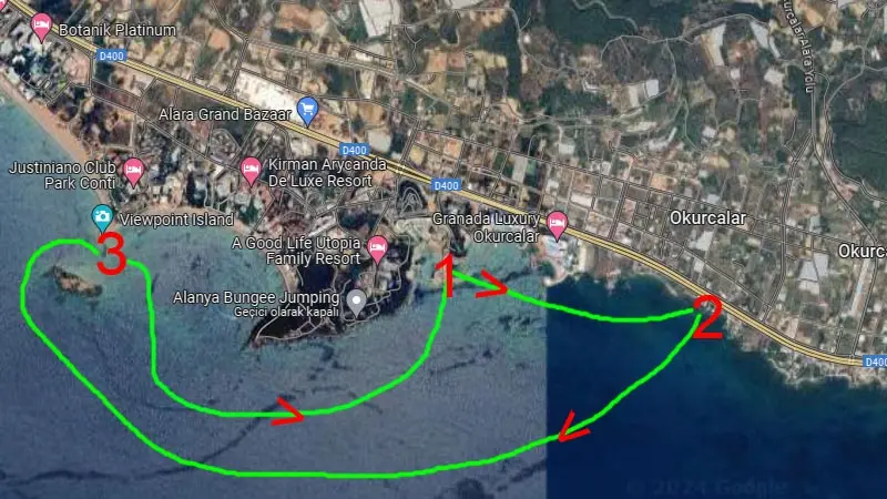 okurcalar-private-yacht tour route