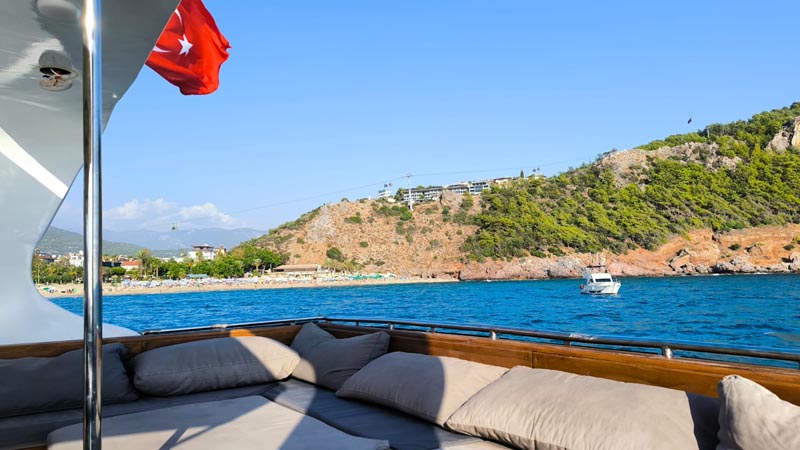 cleopatra beach alanya from okurcalar